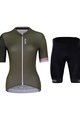 HOLOKOLO Cyklistický krátký dres a krátké kalhoty - CONTENT ELITE LADY - černá/hnědá