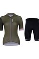 HOLOKOLO Cyklistický krátký dres a krátké kalhoty - CONTENT ELITE LADY - černá/hnědá