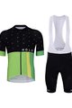 HOLOKOLO Cyklistický krátký dres a krátké kalhoty - OPTIMISTIC ELITE - černá/zelená