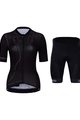 HOLOKOLO Cyklistický krátký dres a krátké kalhoty - PLAYFUL ELITE LADY - černá