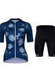 HOLOKOLO Cyklistický krátký dres a krátké kalhoty - CHARMING ELITE LADY - světle modrá/černá/modrá