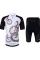 HOLOKOLO Cyklistický krátký dres a krátké kalhoty - BIKERS KIDS - černá/bílá