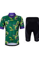 HOLOKOLO Cyklistický krátký dres a krátké kalhoty - DINOSAURS KIDS - zelená/černá