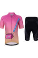 HOLOKOLO Cyklistický krátký dres a krátké kalhoty - CANDYBAG KIDS - černá/žlutá/růžová