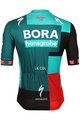 LE COL Cyklistický dres s krátkým rukávem - BORA HANSGROHE 2022 - černá/červená/zelená