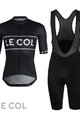 LE COL Cyklistický krátký dres a krátké kalhoty - LE COLSPORT LOGO + S - černá