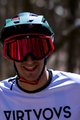 LIMAR Cyklistické brýle - ROC MTB - červená/zelená