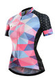 MONTON Cyklistický dres s krátkým rukávem - BREEZE LADY - růžová/světle modrá