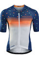 MONTON Cyklistický dres s krátkým rukávem - STARRY LANES  - oranžová/bílá/modrá