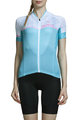 MONTON Cyklistický dres s krátkým rukávem - YULO LADY - bílá/světle modrá