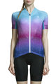 MONTON Cyklistický dres s krátkým rukávem - COLORFUL MIST LADY - modrá/růžová