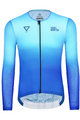 MONTON Cyklistický dres s dlouhým rukávem letní - WATER SUMMER - modrá