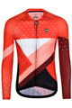 MONTON Cyklistický dres s dlouhým rukávem letní - SPACETIME SUMMER - červená
