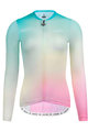 MONTON Cyklistický dres s dlouhým rukávem letní - CANDYCOLOR LADY SMR - světle zelená/růžová