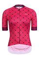 MONTON Cyklistický dres s krátkým rukávem - LADYBUG LADY - červená/růžová