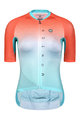 MONTON Cyklistický dres s krátkým rukávem - NEON LADY - oranžová/zelená