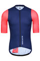 MONTON Cyklistický dres s krátkým rukávem - KUWAI - růžová/modrá