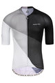 MONTON Cyklistický dres s krátkým rukávem - CRACK - bílá/černá