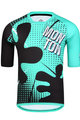 MONTON Cyklistický dres s krátkým rukávem - SPLAT MTB - černá/tyrkysová