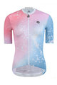 MONTON Cyklistický dres s krátkým rukávem - SNOWFALL LADY - růžová/světle modrá
