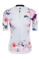 MONTON Cyklistický dres s krátkým rukávem - INKFLOWER LADY - bílá