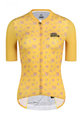 MONTON Cyklistický dres s krátkým rukávem - PURPLEFLORAL YELLOW - žlutá