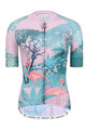 MONTON Cyklistický dres s krátkým rukávem - FLAMINGO LADY - růžová/bílá