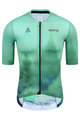 MONTON Cyklistický krátký dres a krátké kalhoty - FOREST - zelená/bílá/černá
