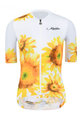 MONTON Cyklistický krátký dres a krátké kalhoty - SUNFLOWER LADY - bílá/černá/žlutá