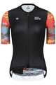 MONTON Cyklistický dres s krátkým rukávem - SKULL RAINBOW LADY - vícebarevná/černá