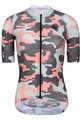 MONTON Cyklistický dres s krátkým rukávem - PRO CAMOUSHIELD LADY - růžová/zelená/šedá