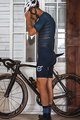 MONTON Cyklistické kalhoty krátké s laclem - SKULL - modrá