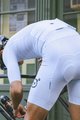 MONTON Cyklistické kalhoty krátké s laclem - SKULL - bílá
