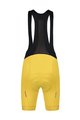 MONTON Cyklistické kalhoty krátké s laclem - SKULL LADY - žlutá