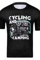 MONTON Cyklistické triko s krátkým rukávem - CAMPING - černá