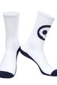 MONTON Cyklistické ponožky klasické - SKULL LADY - bílá/modrá