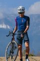 MONTON Cyklistický dres s krátkým rukávem - TRAVELER EVO - modrá/fialová/černá
