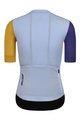 MONTON Cyklistický dres s krátkým rukávem - TRAVELER EVO LADY - modrá/fialová/žlutá