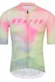 MONTON Cyklistický dres s krátkým rukávem - MORNINGGLOW - světle zelená/fialová/růžová
