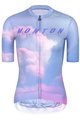 MONTON Cyklistický dres s krátkým rukávem - EVENINGGLOW LADY - fialová/světle zelená/růžová