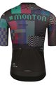 MONTON Cyklistický dres s krátkým rukávem - VAPORWAVE - zelená/černá/modrá/bordó/fialová