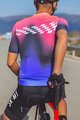 MONTON Cyklistický dres s krátkým rukávem - CARDIN - růžová/černá/fialová