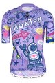 MONTON Cyklistický dres s krátkým rukávem - ROBOTS LADY - fialová/modrá/žlutá