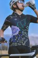 MONTON Cyklistický dres s krátkým rukávem - JUNGLELEAF LADY - černá/vícebarevná