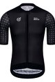 MONTON Cyklistický dres s krátkým rukávem - SKULL SYMBOLS - černá/bílá