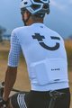 MONTON Cyklistický dres s krátkým rukávem - SKULL SYMBOLS - černá/bílá