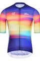 MONTON Cyklistický dres s krátkým rukávem - SKULL NORTHERNLIGHTS - modrá/žlutá