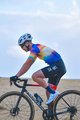 MONTON Cyklistický dres s krátkým rukávem - SKULL NORTHERNLIGHTS - modrá/žlutá