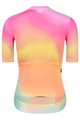 MONTON Cyklistický dres s krátkým rukávem - SKULL NORTHERNLIGHTS LADY - žlutá/růžová
