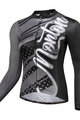 Monton Cyklistický dres s dlouhým rukávem letní - FERNYARN LADY SUMMER - černá/šedá